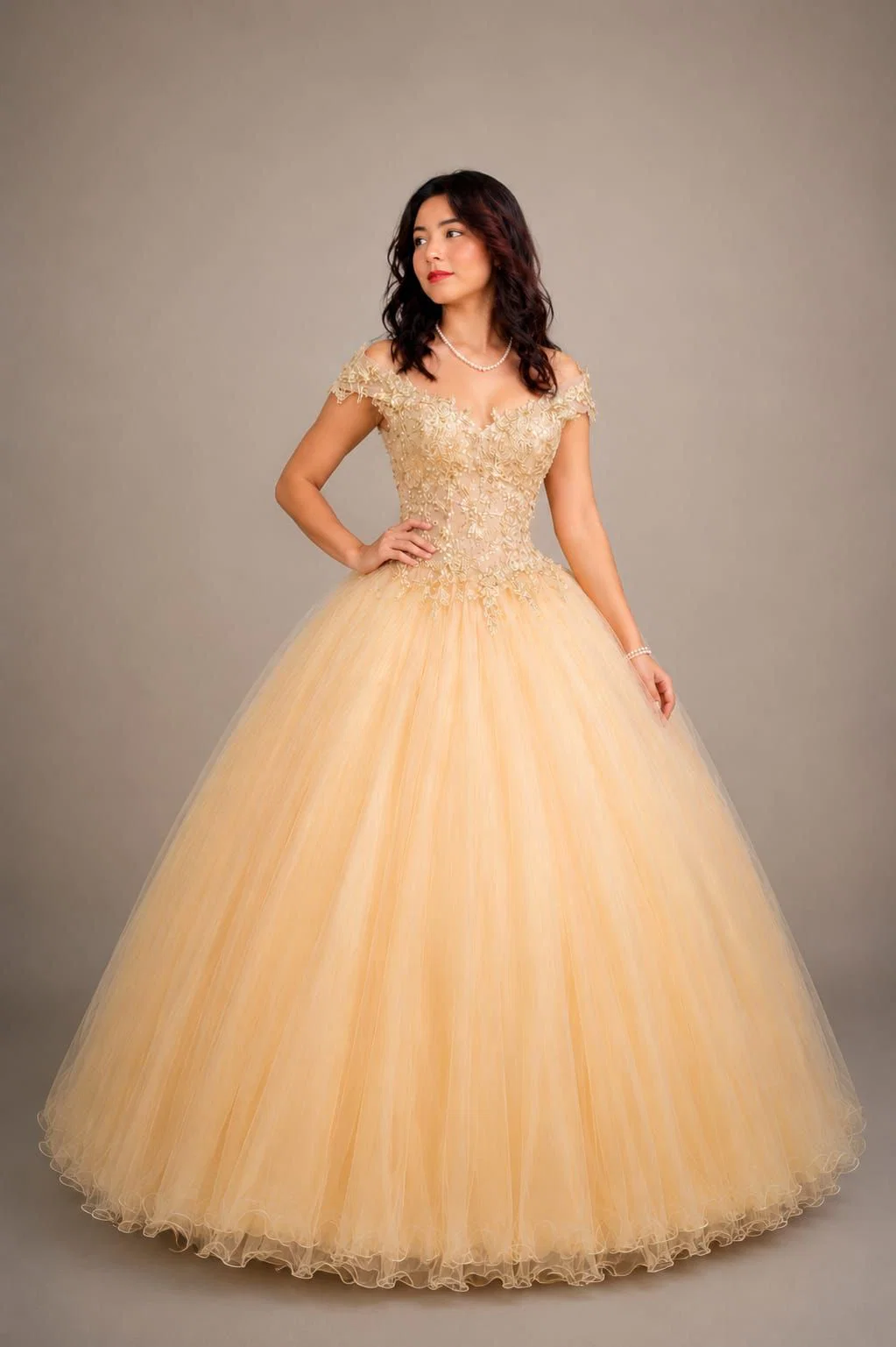 Vestido Quinceaños Maiz - vista 2