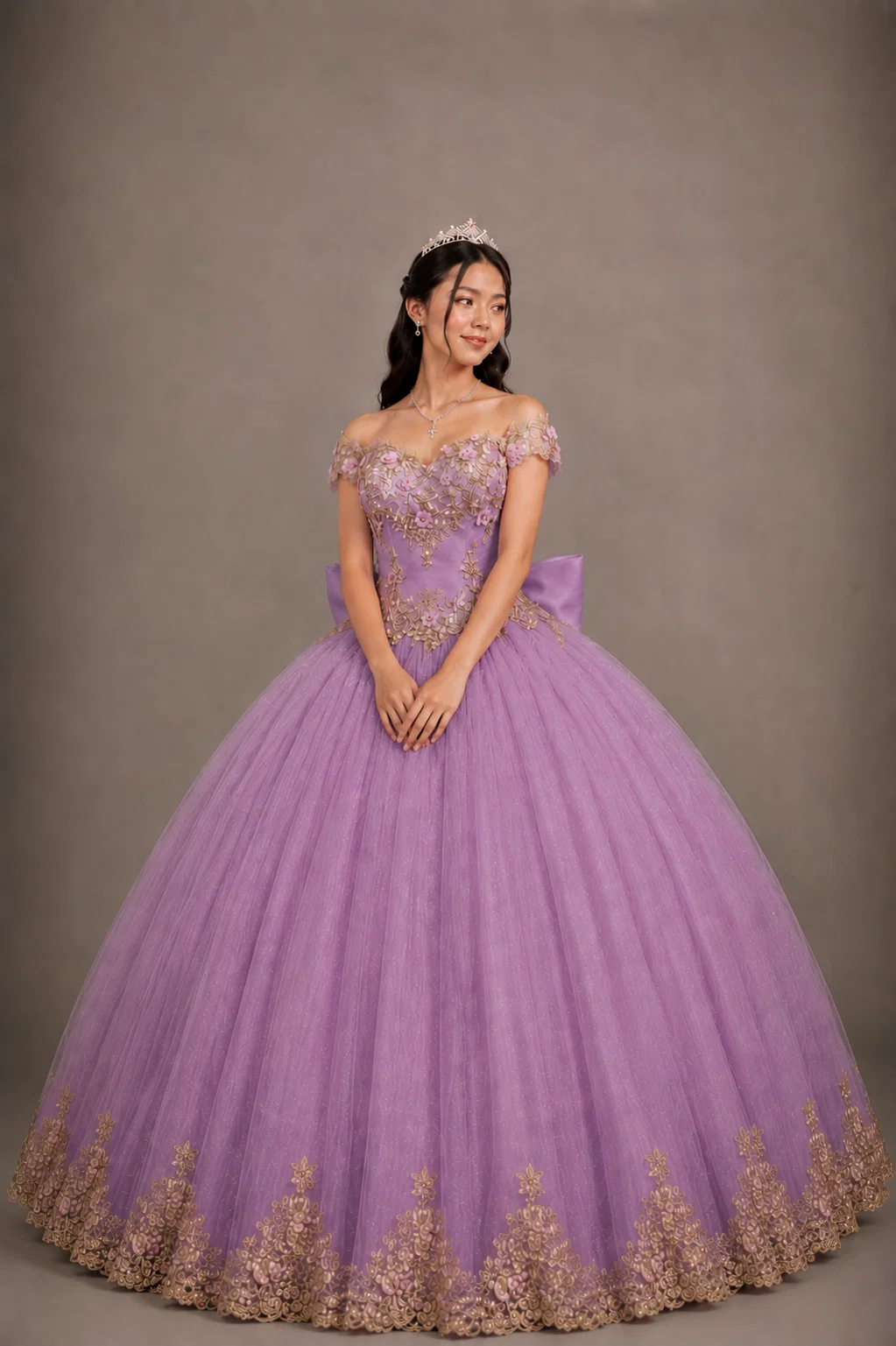 Vestido Quinceaños Malva - vista 2