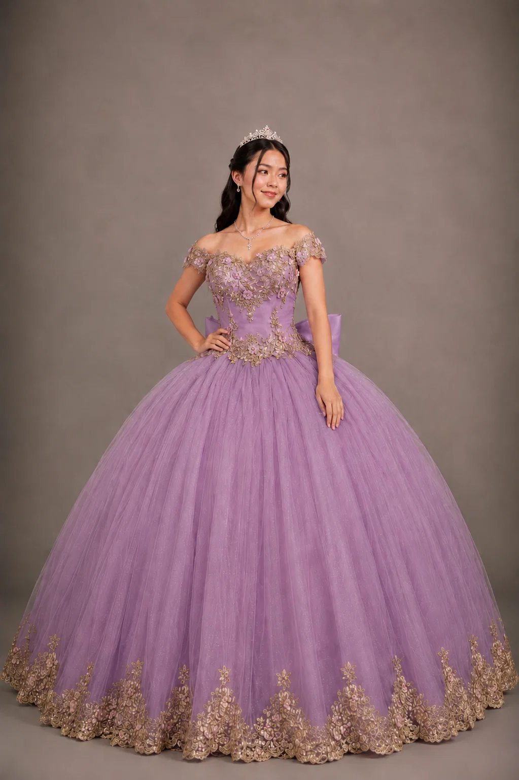 Vestido Quinceaños Malva