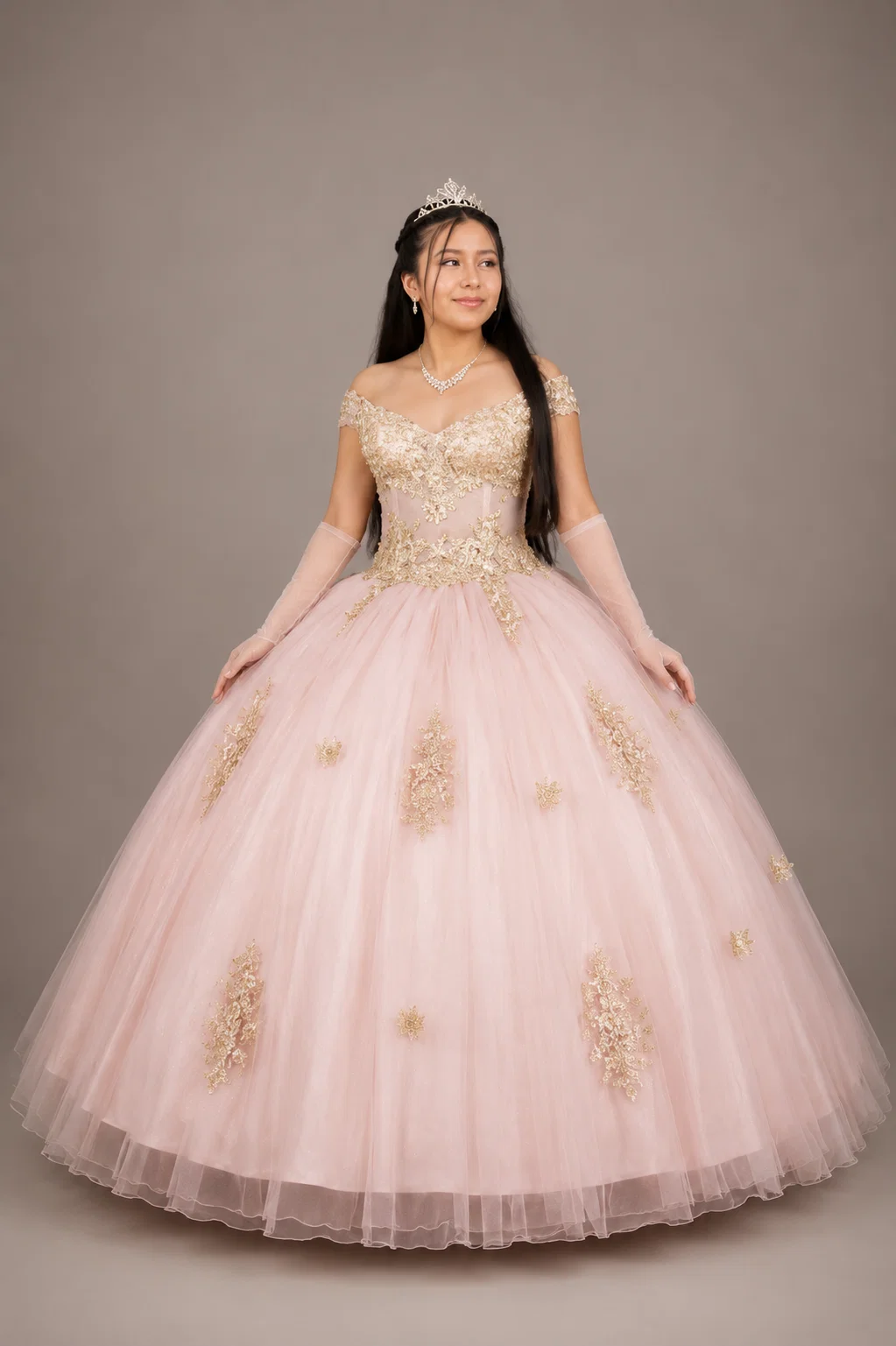 Vestido Quinceaños Niu Rosa - vista 2