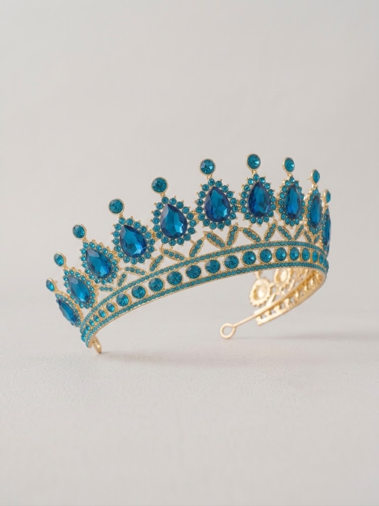 Corona Dorado con Turquesa - vista 4