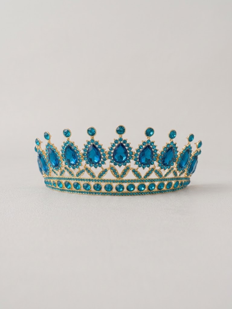 Corona Dorado con Turquesa - vista 3