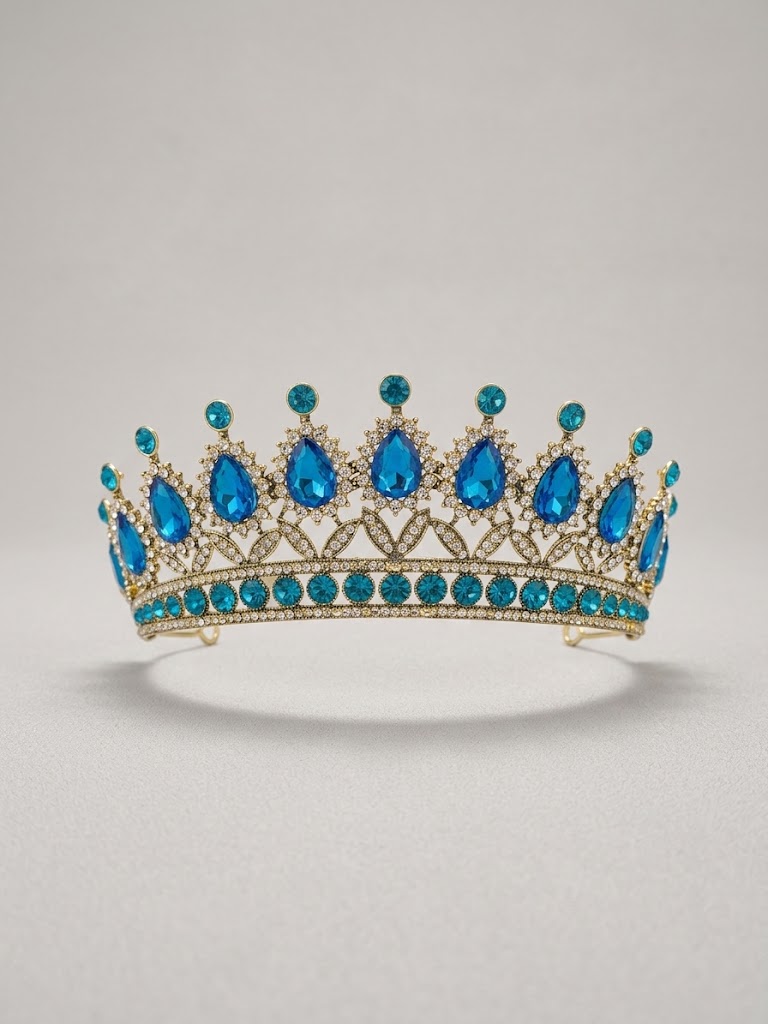 Corona Dorado con Turquesa - vista 2