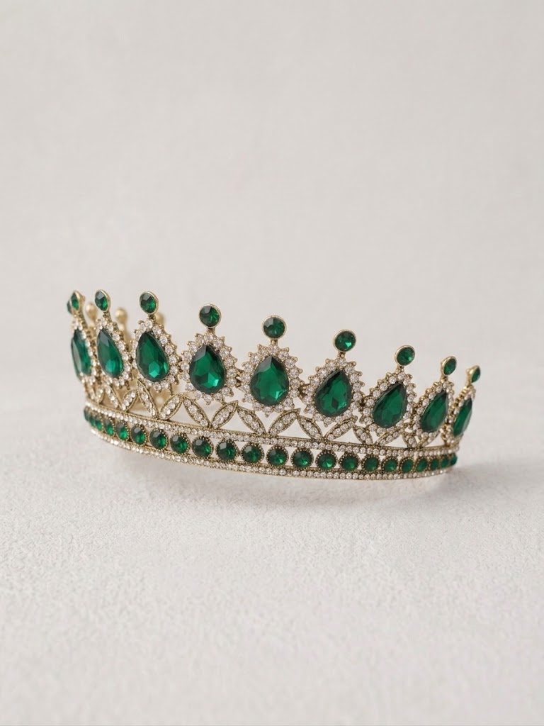 Corona Dorado con Verde - vista 2