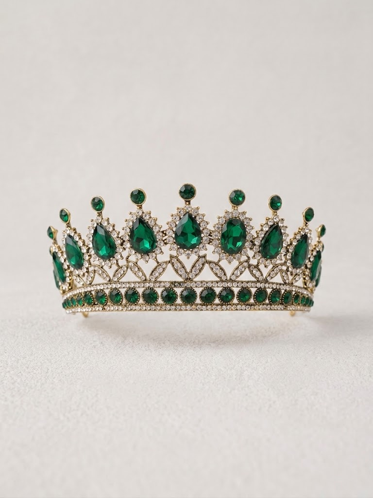 Corona Dorado con Verde
