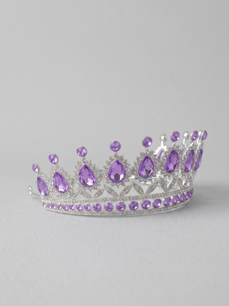 Corona de 15 años Lila con Plata - vista 2