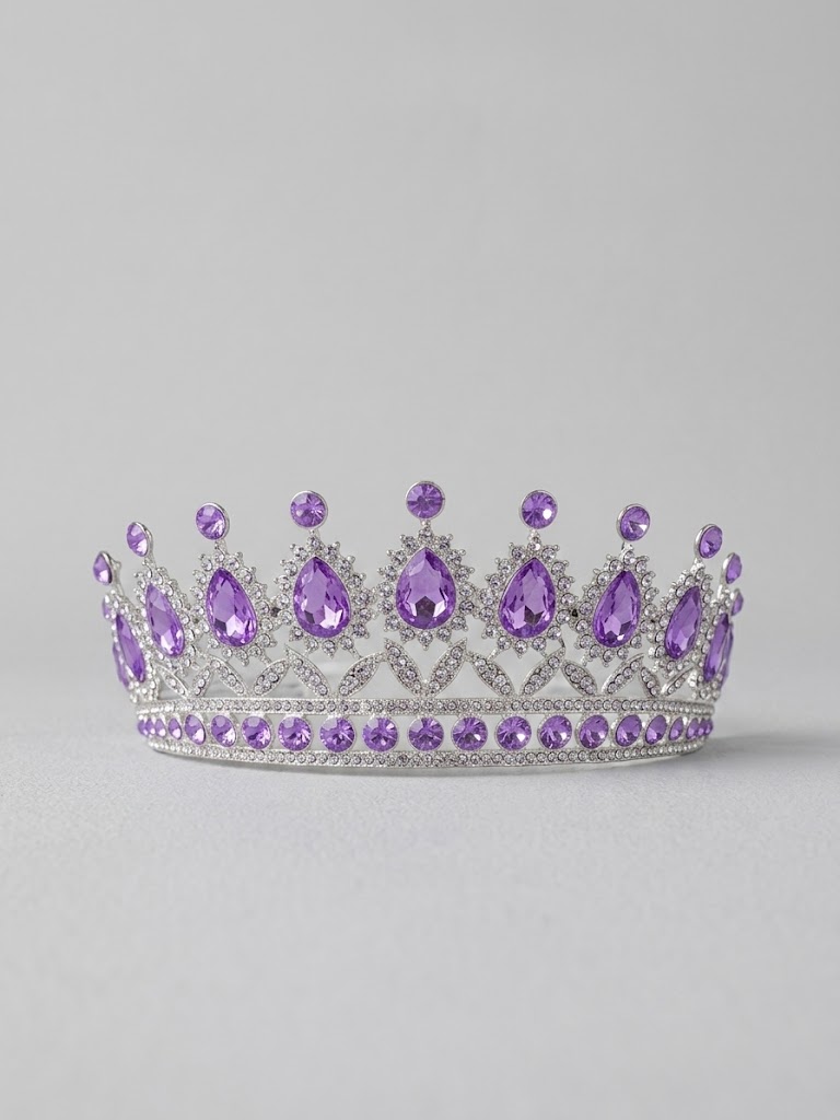 Corona de 15 años Lila con Plata