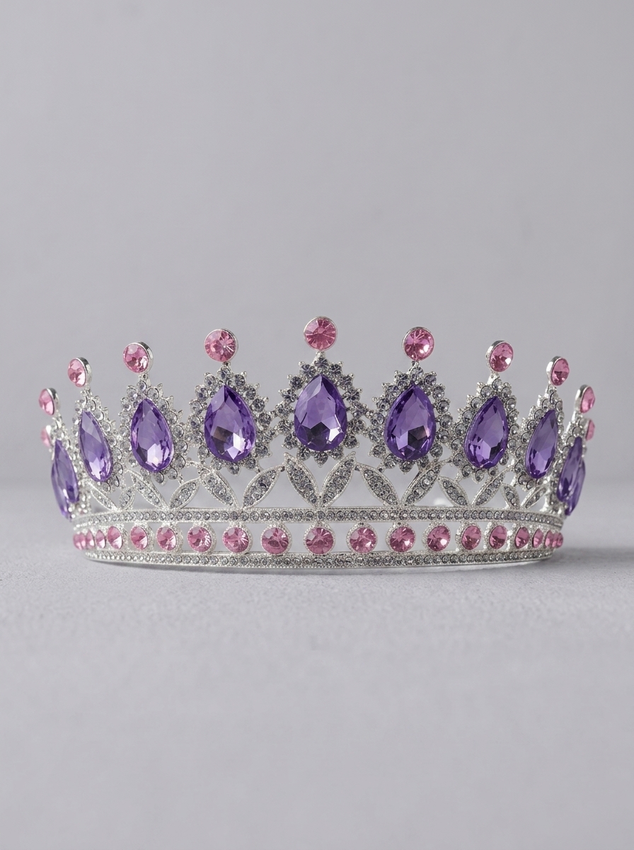 Corona de 15 años Lila con Plata - vista 3